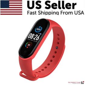M4 Smart Fitness Tracker Watch | Heart Rate & Activity Monitor (Color: Red) M4 Smart Fitness Tracker Watch | Heart Rate & Activity Monitor (Color: Red)