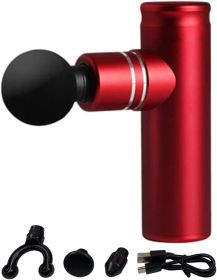 Mini Percussion Massage Gun (Color: Red) Mini Percussion Massage Gun (Color: Red)